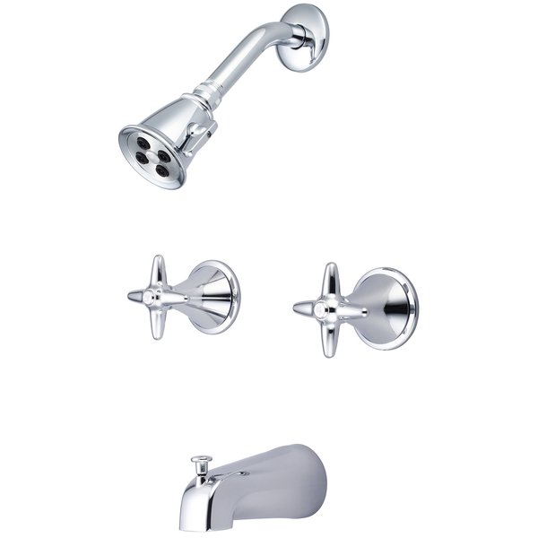 Central Brass Two Handle Tub And Shower Trim Kit in Chrome TC-2-C3